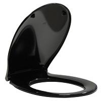 Сиденье для унитаза GSI Classic soft-close черное, фурнитура хром