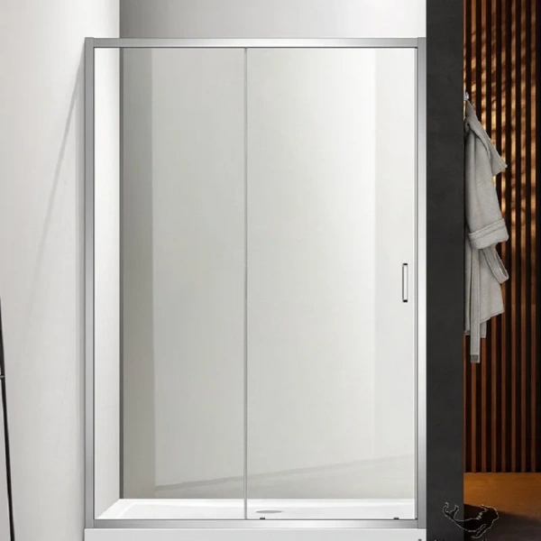 Душевая дверь в нишу Акватек 100 см профиль хром AQ ARI RA 10020CH (детальная фотография)