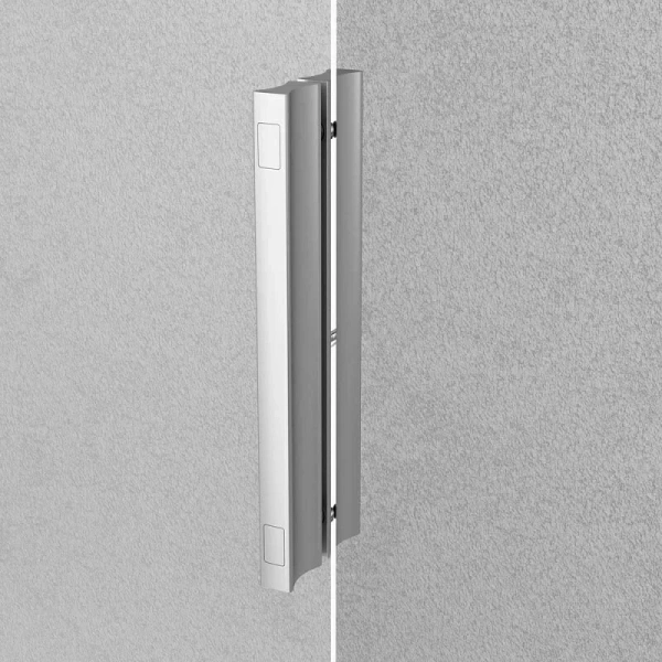 Шторка для ванны Am.Pm Like 100х150 см распашная/раздвижная W80S-100PS-150MT (детальная фотография), хромированный профиль, матовый профиль