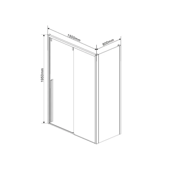 Душевой уголок Vincea Lugano VSR-1L8015CL 150х80 см алюминиевый профиль (детальная фотография), прямоугольные