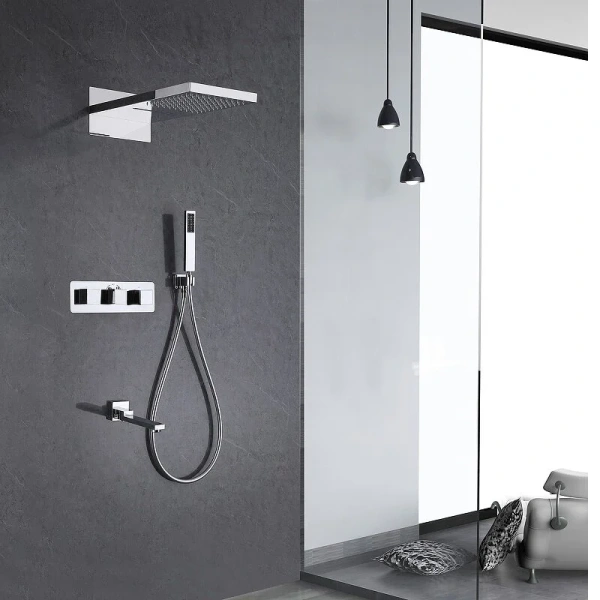 Душевой комплект Abber Daheim хром AF8253 (детальная фотография), хром