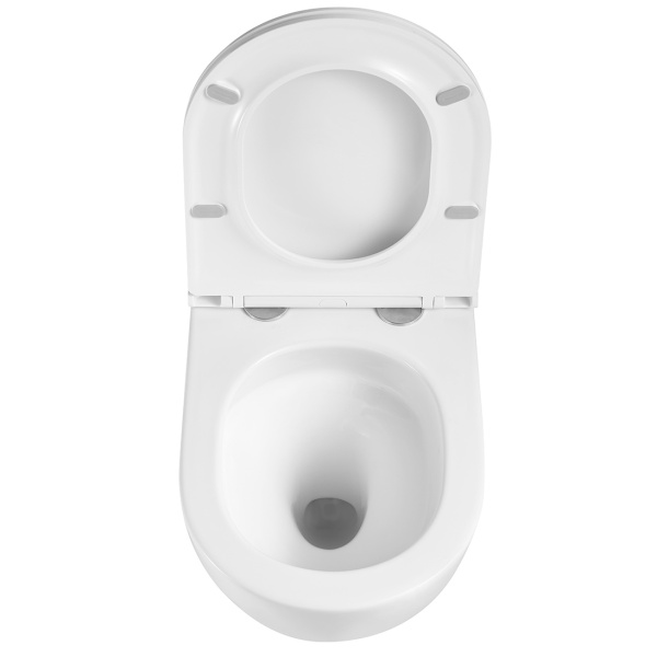 Унитаз подвесной Lemark Glazer безободковый белый 9614003 (детальная фотография), современные, hi-tech, круглые