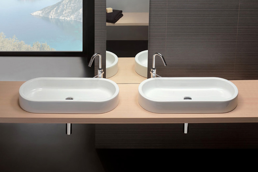 Раковина Hatria Area Y0UF01 80х35 см (детальная фотография), современные, hi-tech