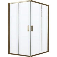 Душевой уголок профиль бронза стекло прозрачное Vegas-glass