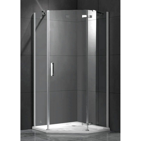 Душевой уголок Gemy Fall Tea 90х90 см пятиугольный S29115 (детальная фотография), многоугольные