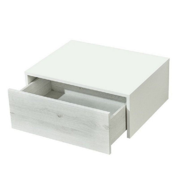 Тумба подвесная Акватон Сакура 60 см ольха наварра, белый глянец 1A220403SKW80 (детальная фотография), нет в наличии