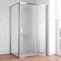 Душевой уголок профиль черный глянцевый стекло шиншилла Vegas-glass