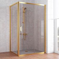 Душевой уголок профиль золотой стекло бронза Vegas-glass