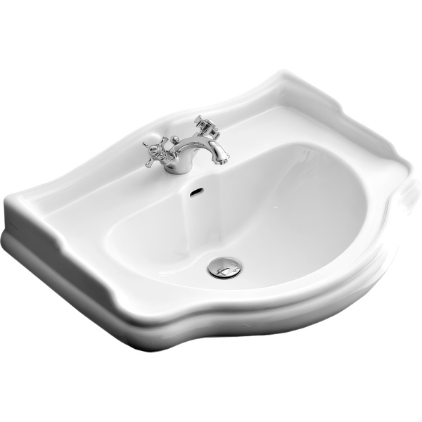 Раковина консоль Kerasan Retro 10470 73 см напольная (детальная фотография), классические, ретро