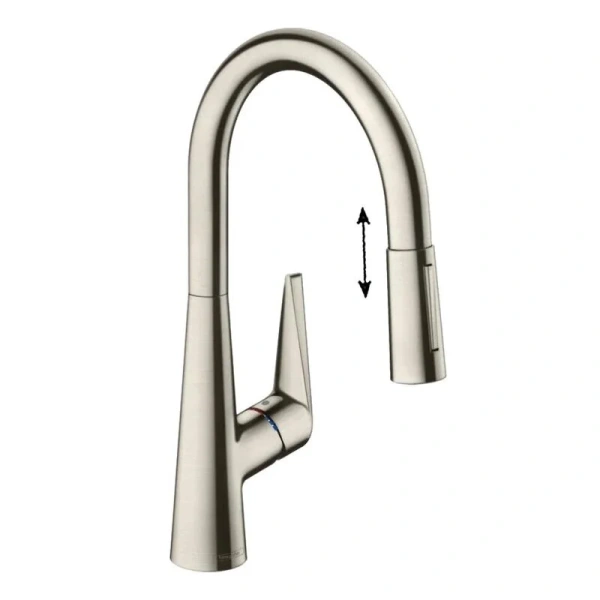 Смеситель для кухни Hansgrohe Talis сталь 73851800 (детальная фотография)