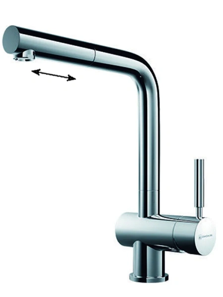 Смеситель для кухни Omoikiri Koriyama-S нержавеющая сталь 4991006 (детальная фотография)