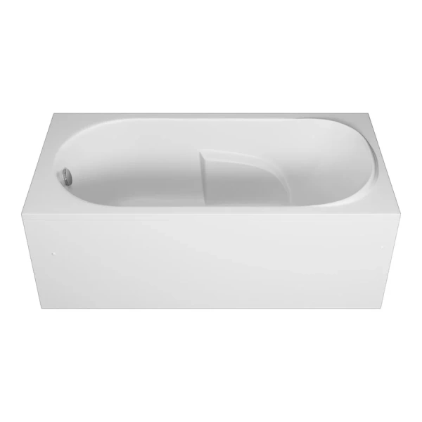 Ванна акриловая Vincea VBT-2A150-LG, 150 x 75 см, с ножками, белая (детальная фотография), современныe, hi-tech