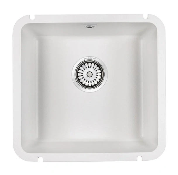 Мойка для кухни Paulmark Unter 45.5 см белая PM204543-WH (детальная фотография)