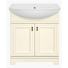 Тумба под раковину напольная Misty Лувр 75 см слоновая кость