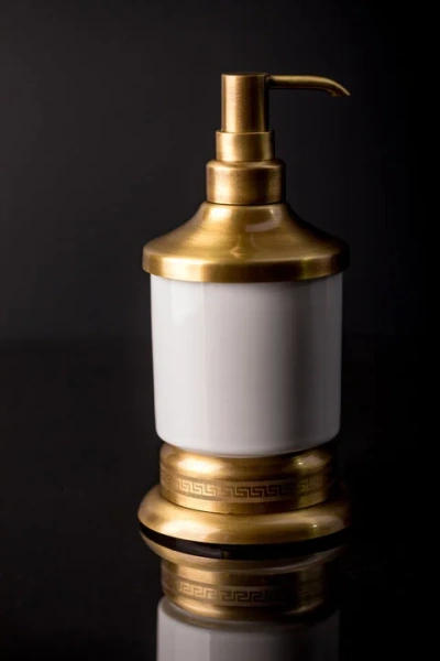 Дозатор для мыла Boheme Medici бронза 10610 (детальная фотография), бронза, белые, комбинированные