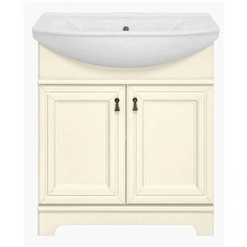 Тумба под раковину напольная Misty Лувр 75 см слоновая кость - фото 1