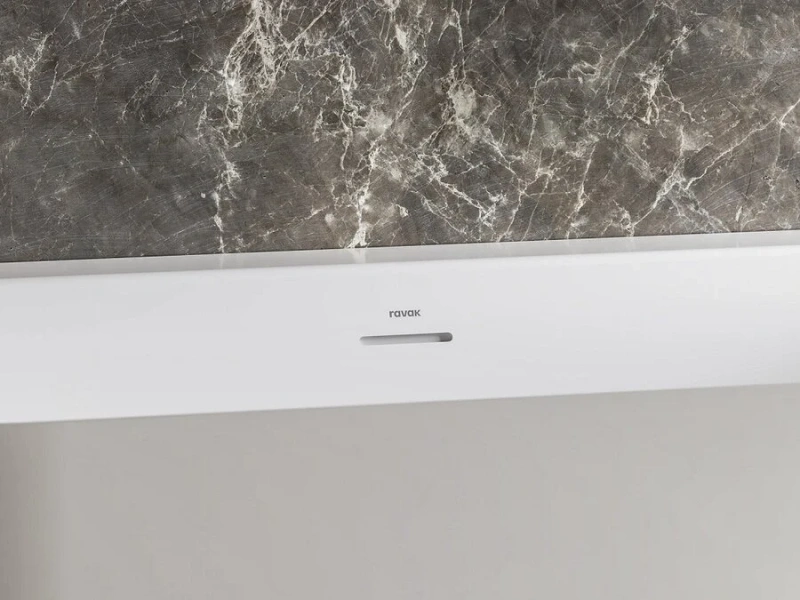 Ванна акриловая Ravak Freedom Corner II TEC L/P CC91000000/CC81000000, 175 x 86 см, белая, слив-перелив хром, левая/правая (детальная фотография), в наличии