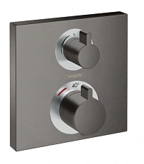Смеситель для душа Hansgrohe Ecostat Square шлифованный черный хром
