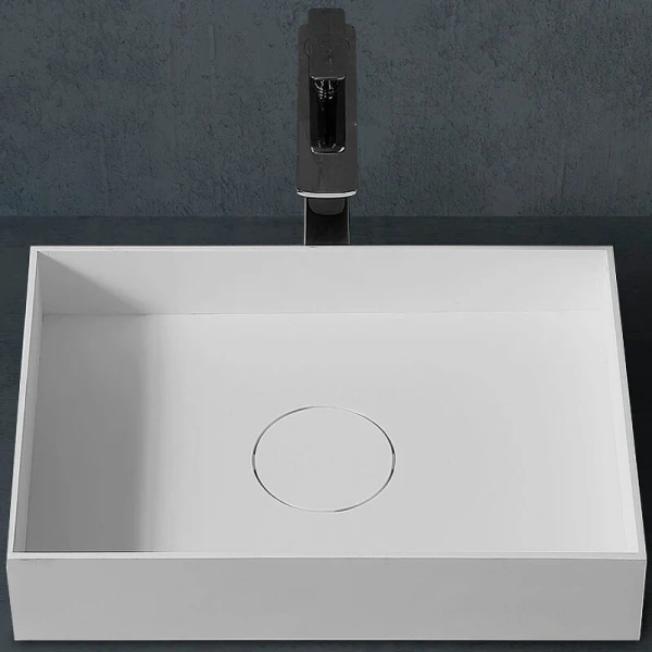 Раковина Abber Stein 50 см белая матовая AS2621 (детальная фотография)