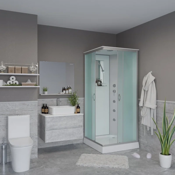 Душевая кабина Niagara Classic 90х90 см стекло матовое 11011423G (детальная фотография), c низким поддоном