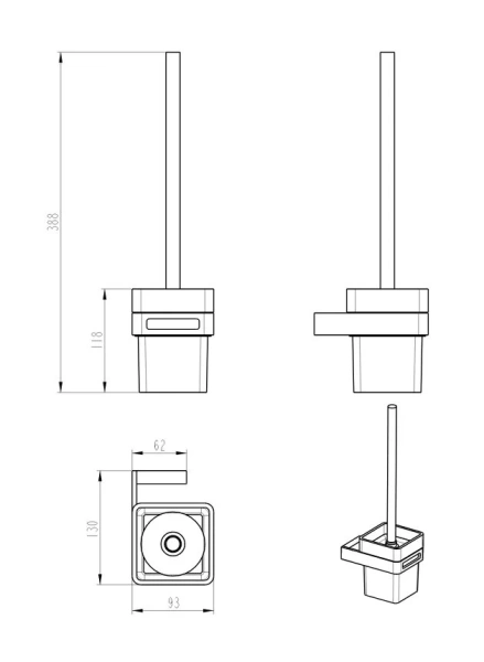 Ершик Boheme Q черный 10954-B (детальная фотография), современные, hi-tech