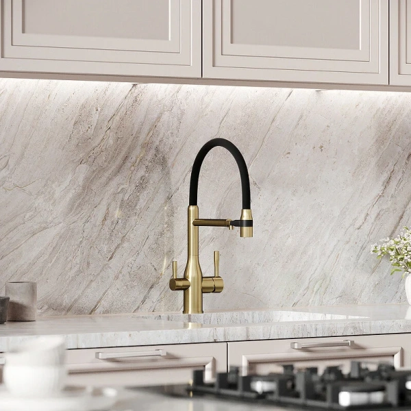 Смеситель для кухни Sancos Garda золото SC4009BG (детальная фотография), современные, hi-tech