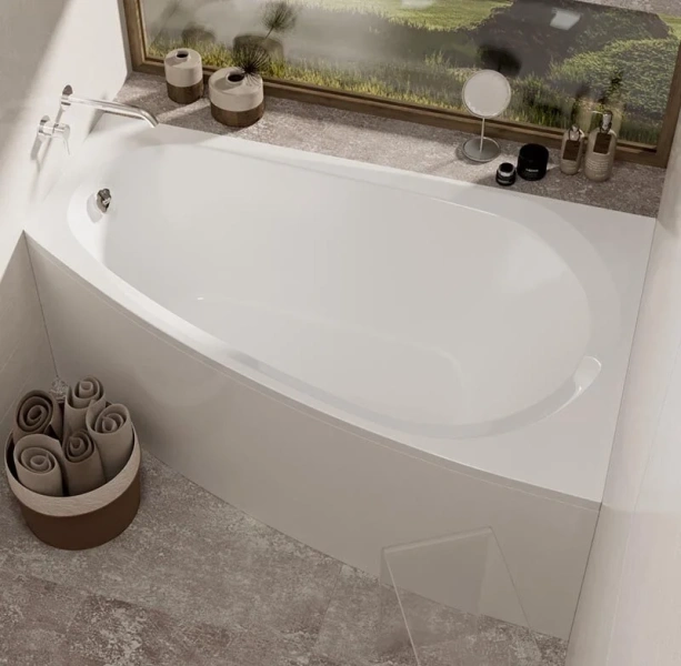 Ванна акриловая Alba Spa Baline 4815018000449/4815018000456, 150 x 90 см, цвет белый, правая/левая ВАС012000П100 (детальная фотография), асимметричные