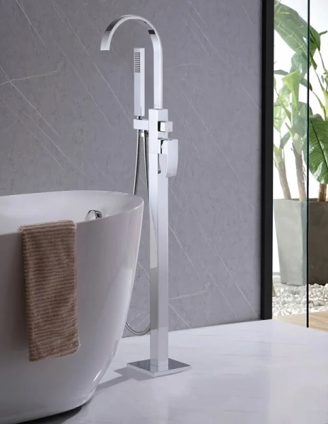 Смеситель для ванны Abber Wasserfall хром AF8615  (детальная фотография), современные, hi-tech
