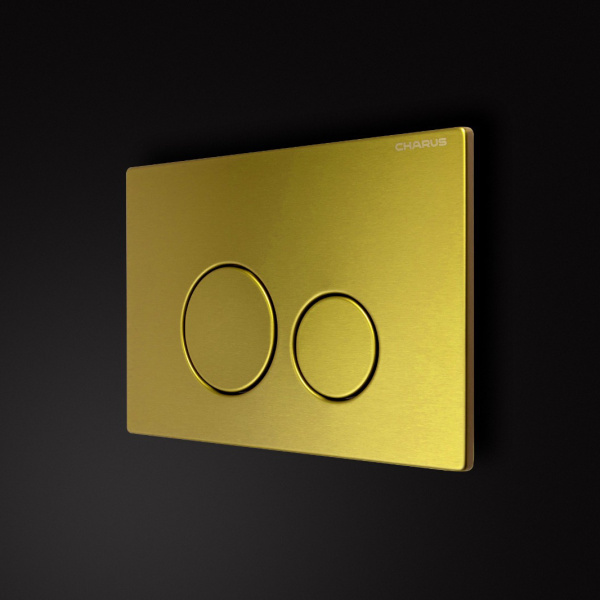Клавиша смыва Charus Robusto брашированное золото FP.330.BG.05 (детальная фотография), в наличии