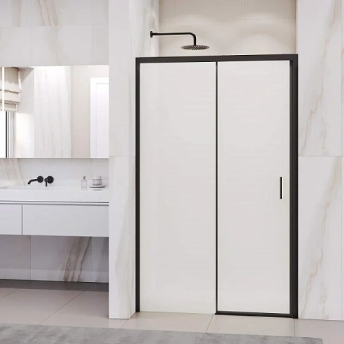 Душевая дверь в нишу RGW Passage PA-017B 170 см профиль черный, стекло матовое - фото 1