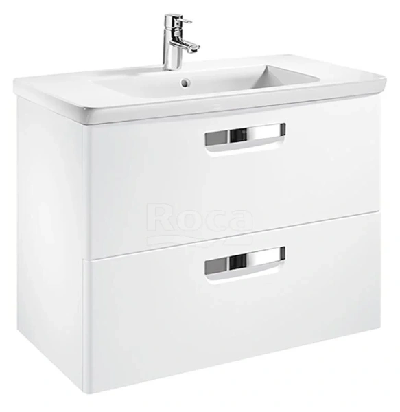 Тумба под раковину подвесная Roca The Gap 80 см белый матовый ZRU9302732 (детальная фотография)