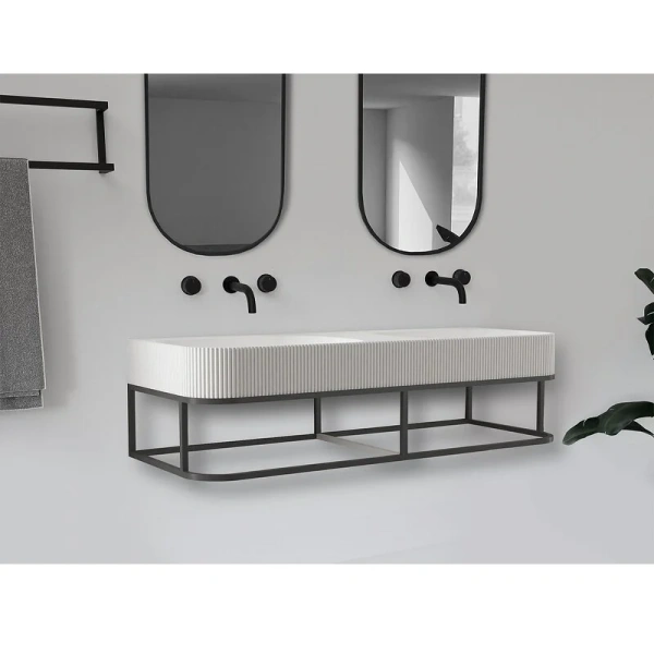 Консоль с раковиной Abber Stein 120 см подвесная AS2646 (детальная фотография), подвесная, пристенная