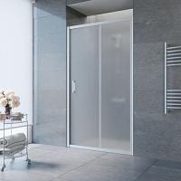 Душевая дверь профиль матовый хром стекло сатин Vegas-glass