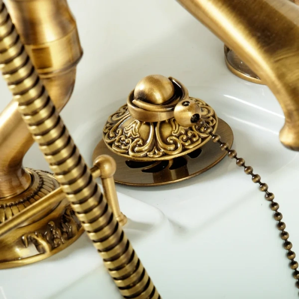 Ванна из искусственного камня Migliore Impero 180х87 см фурнитура бронза 25267 (детальная фотография), ретро, в классическом стиле, прованс, декорированныe