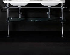 Металлическая структура для раковины со стеклянной полочкой, Kerasan Waldorf 9195