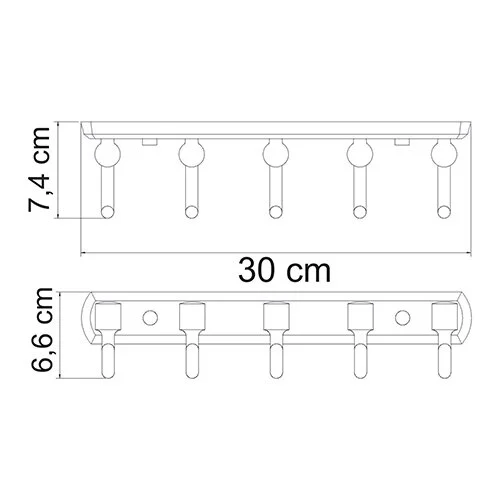 Крючок для ванной WasserKRAFT Oder хром K-3075 (детальная фотография), современные, hi-tech