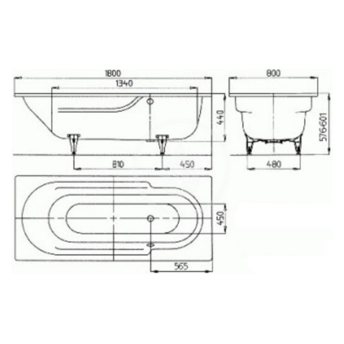 Ванна с противоскользящим покрытием полный antislip Kaldewei Ambiente 221734010001 (детальная фотография), стальные