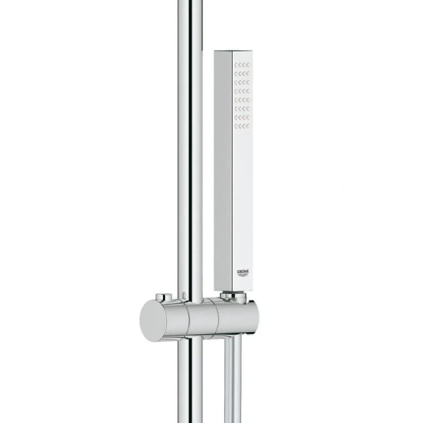 Душевая стойка Grohe Euphoria с термостатическим смесителем 26187000 (детальная фотография), с тропическим душем