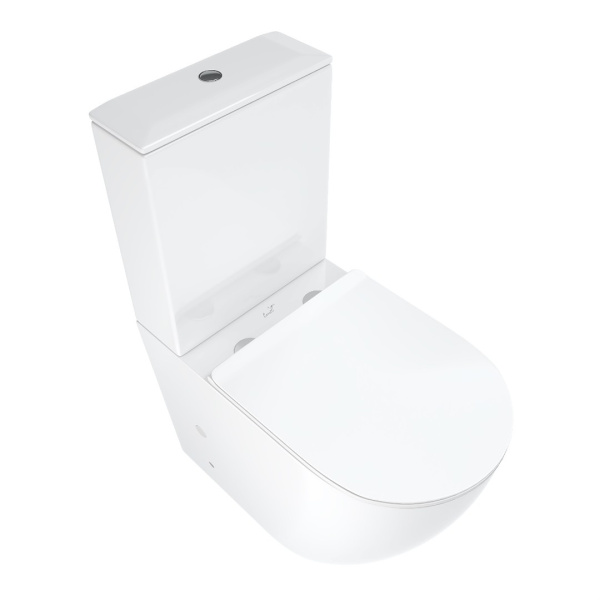 Унитаз компакт Ceruttispa Bella безободковый CT8709 (детальная фотография), белые