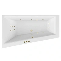 Ванна гидромассажная Excellent Sfera Smart 170 x 100 см, левая, белый/бронза, WAEX.SFL17.SMART.BR
