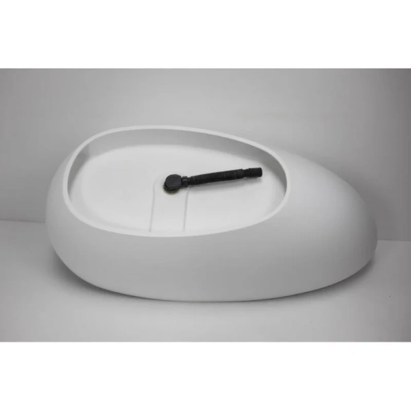 Ванна из искусственного камня Abber Stein 170x80 см белая матовая AS9611NM-1.7 (детальная фотография), 170 см