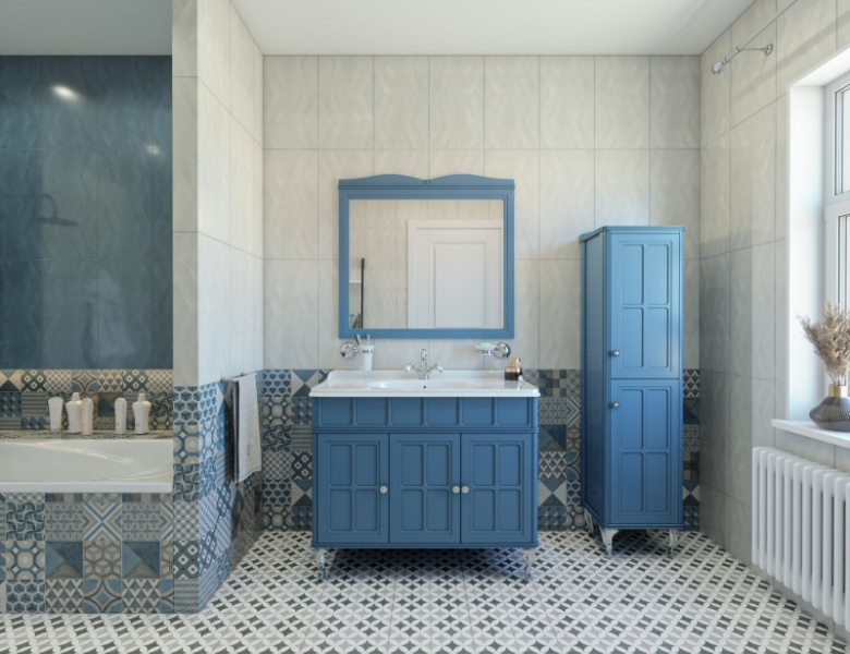 Тумба с раковиной напольная Caprigo Borgo 100 см с распашными дверцами (детальная фотография), в наличии, по запросу