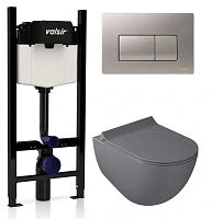 Унитаз с инсталляцией Valsir Dream кнопка хром матовая