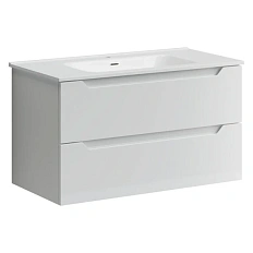 Тумба с раковиной подвесная Sancos Norma 2.0 NR2.090W 90 см с ящиками