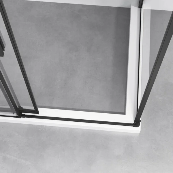 Душевой уголок Vincea Slim-N 130х80 см профиль черный VSR-4SN8013CLB (детальная фотография), недорогие, стеклянные, угловые, без поддона