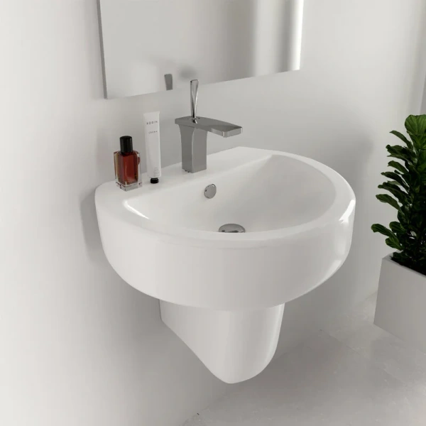 Раковина Sanita Luxe Best 55 см белая WB.PD/Best/55-C/WHT.G/S1 (детальная фотография), 55 см