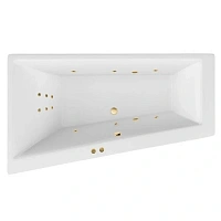 Ванна гидромассажная Excellent Sfera Line 170 x 100 см, левая, белый/золото, WAEX.SFL17.LINE.GL
