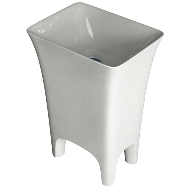 Раковина напольная ArtCeram Cow свободностоящая CWL004 01 00 bi (детальная фотография)