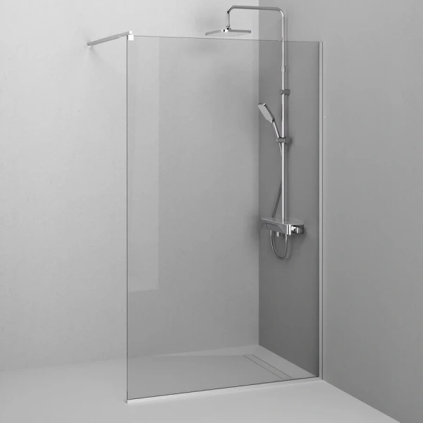 Душевая перегородка Am.Pm Func W84WI-120-F1 120 см сткло прозрачное (детальная фотография), прозрачные