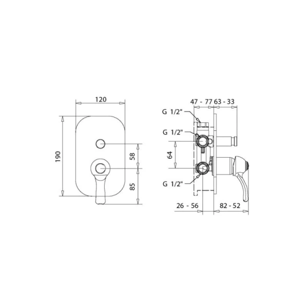 Смеситель для душа Migliore Lem Swarovski золото 18895 (детальная фотография), для душа